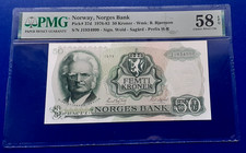 NORWEGEN. 50 Kroner 1979 P.37d PMG AU-58 EPQ