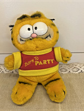 Dakin Garfield Cartoon Cat Born to Party 6" Plush Soft Toy Stuffed Animal