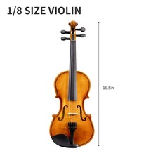 1/8 Acoustic Violin Set for Kids 4-5, with Hard Case, Bow, Shoulder Rest, Rosin