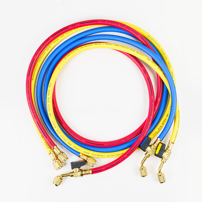 Elitech HVAC Refrigerant Charging Hose Set 1/4'' with Ball Valve AC Repair Tool