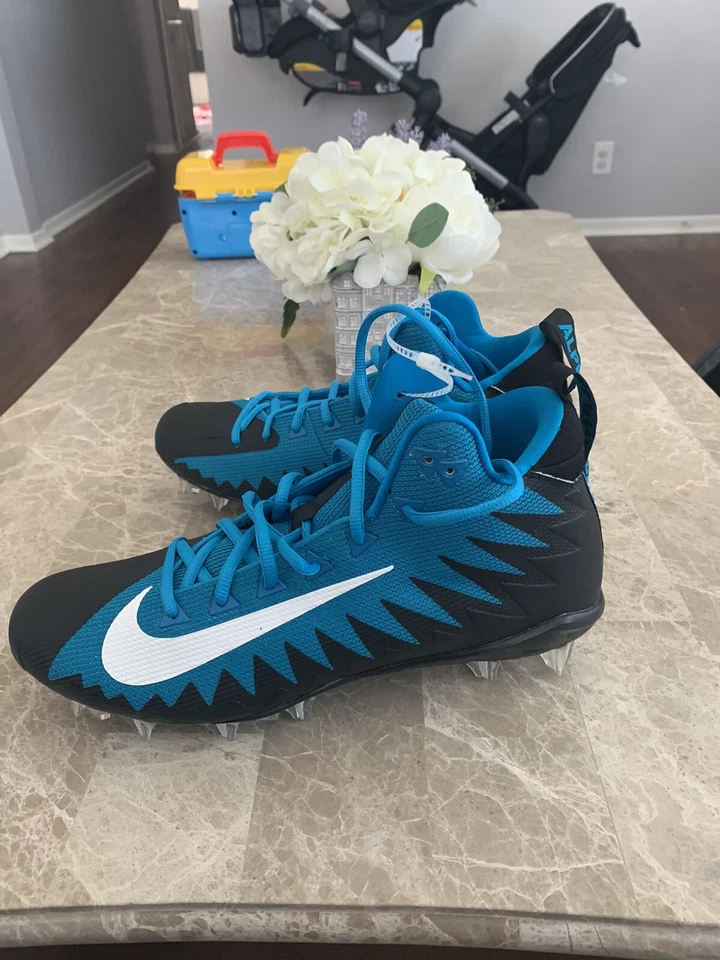 Nike Alpha Menace Pro Mid TD Promo Football Cleats Teal & Black AJ6604-105 - Image 4 of 4