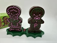 Mr.&Mrs.GINGERBREAD S&P Shakers/Vintage/ In box #460 J.S.N.Y.