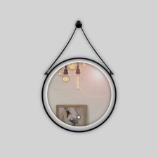 Round LED Backlit Mirror with Touch Switch for Bathrooms