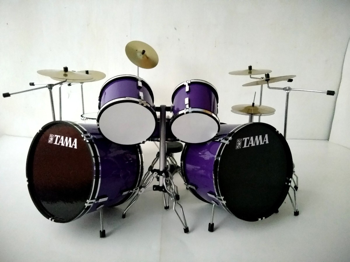 Miniature Drum Set Kit Tama Lars Ulrich Metalica Purple Mini