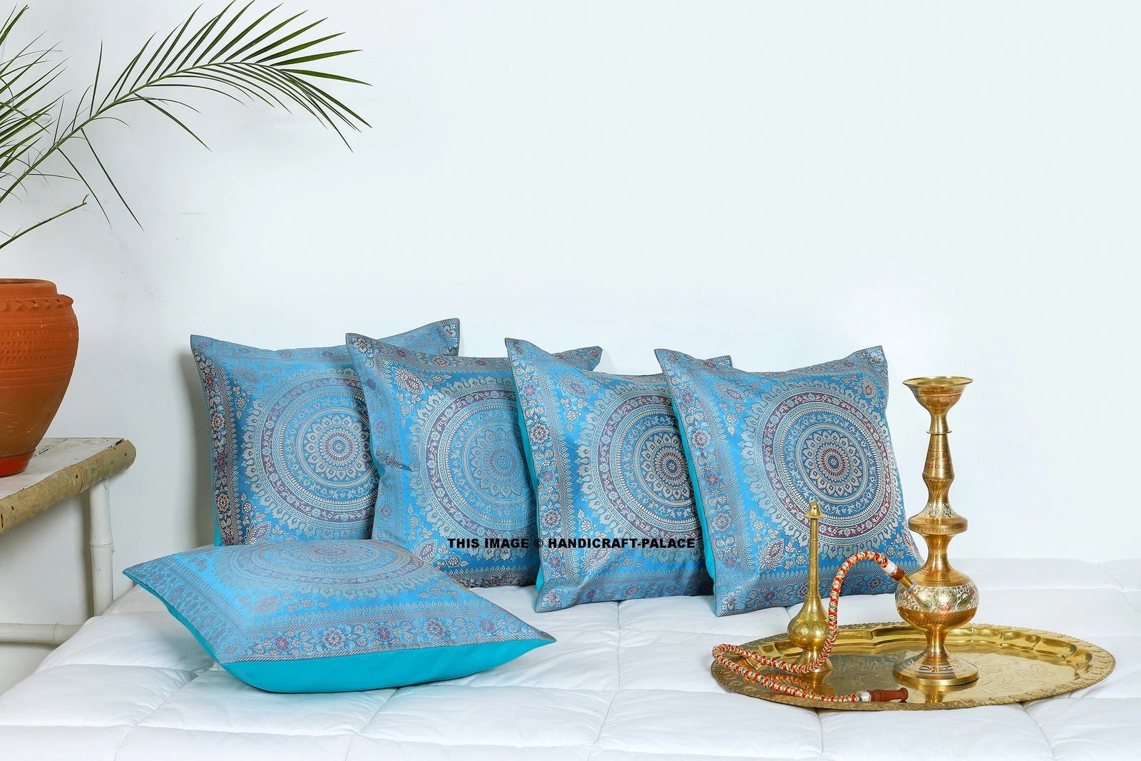16'' Cushion Cover Mandala Home Sofa Throw Ethnic Indien Silk Decorative Pillows