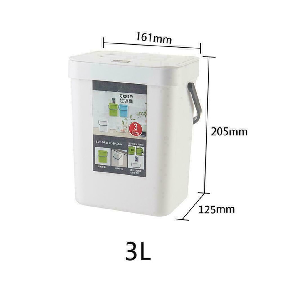 Wall Mounted Folding Waste Bin Kitchen Door Hanging!* Can Trash
