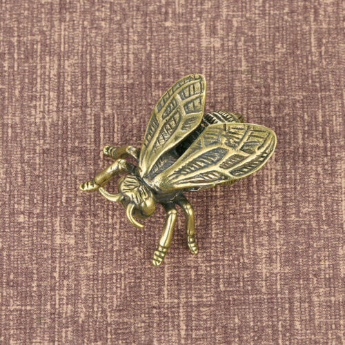Brass Honey Bee Animal Statue Small Sculpture Tabletop Figurine Home Decor Gifts - Picture 1 of 6