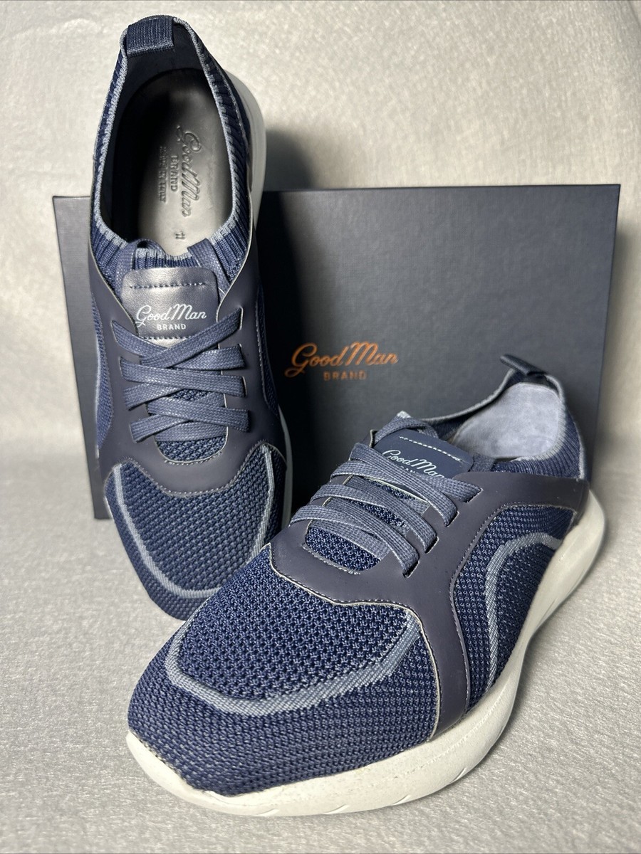 Good Man GMB Knit Trainer Sky Captain Sneakers Italian Leather