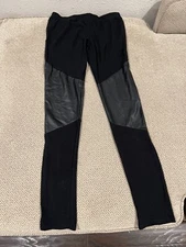 Men's Jock Cotton Black Spandex Tights Compression Pants medium