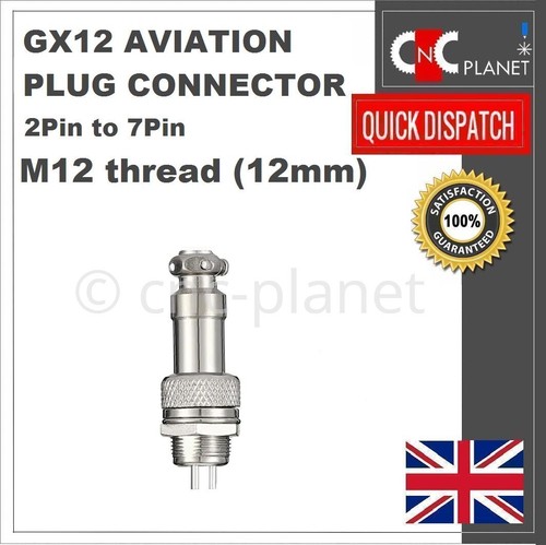 GX12 Aviation Plug 2 3 4 5 6 7 Pin 12mm Metal Male Female Panel Cable Connector - Picture 3 of 9