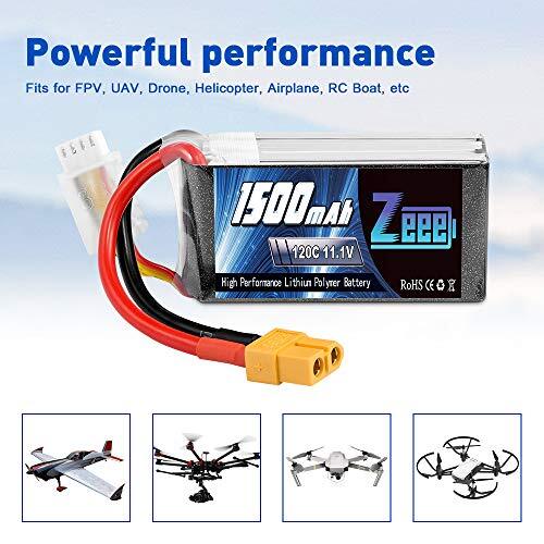 Zeee 3S Lipo Battery 2200mAh 11.1V 50C Shorty Pack Battery with Deans