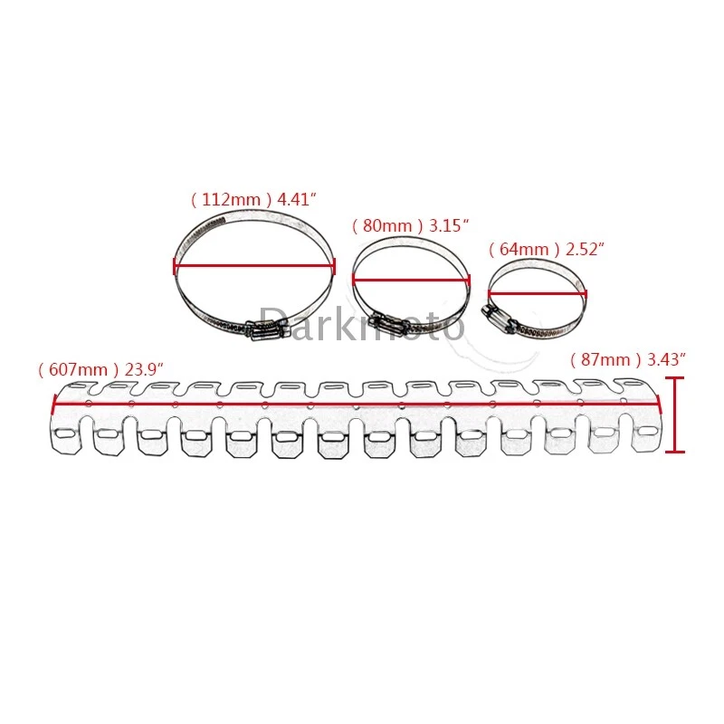 Black Heat Shield Cover Heel Guard Motorcycle Exhaust Muffler Pipe Universal - Image 4 of 4