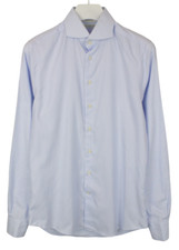 SUITSUPPLY Try On Extra Slim Fit Formal Shirt Men's 39L / 15 1/2L Pinstriped