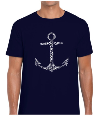 ANCHOR MADE OF BONES HERREN T-SHIRT LUSTIG NAUTISCH MARINEBLAU DESIGN COOL MARINEMODE
