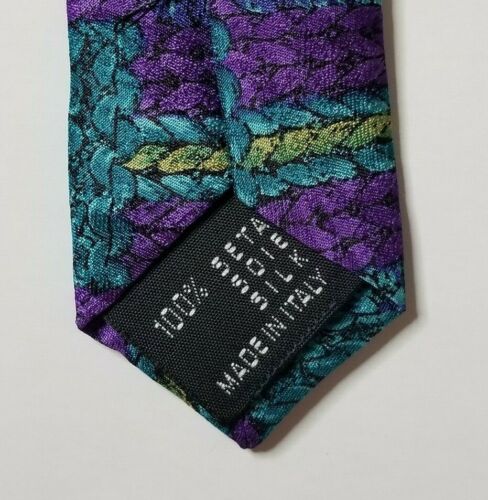 Corbata Missoni Cravatte para Hombres 100% Seda Multicolor Patchwork Vines Italia Usada en Excelente Condición - Imagen 4 de 5