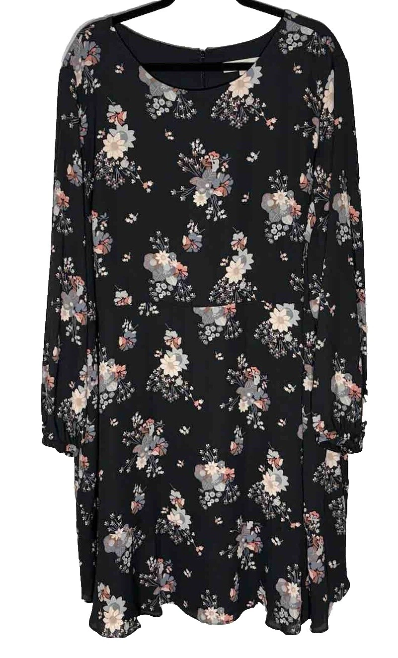 Vestidos negros de flor para Mujeres