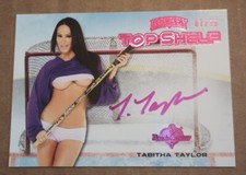 2014 Benchwarmers Hockey Top Shelf Tabitha Taylor Red Auto /25