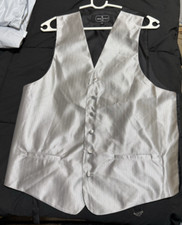 Bruno Piattelli Roma Men's Silver Dress Button Down Vest Size - M