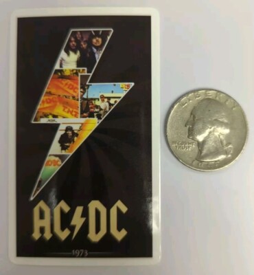AC/DC Lightning Bolt Band Sticker Adhesive Decal Music Decor Laptop | eBay