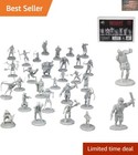 1” Hex-Sized Paintable Miniatures - 28 Unique RPG Figures for Dungeons & Dragons