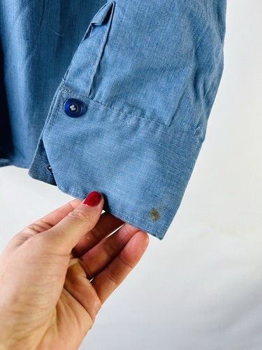 Vintage 70s Womens Medium Quilted Floral Pointed Collar Button Shirt Cottagecore - 第 4/6 張圖片