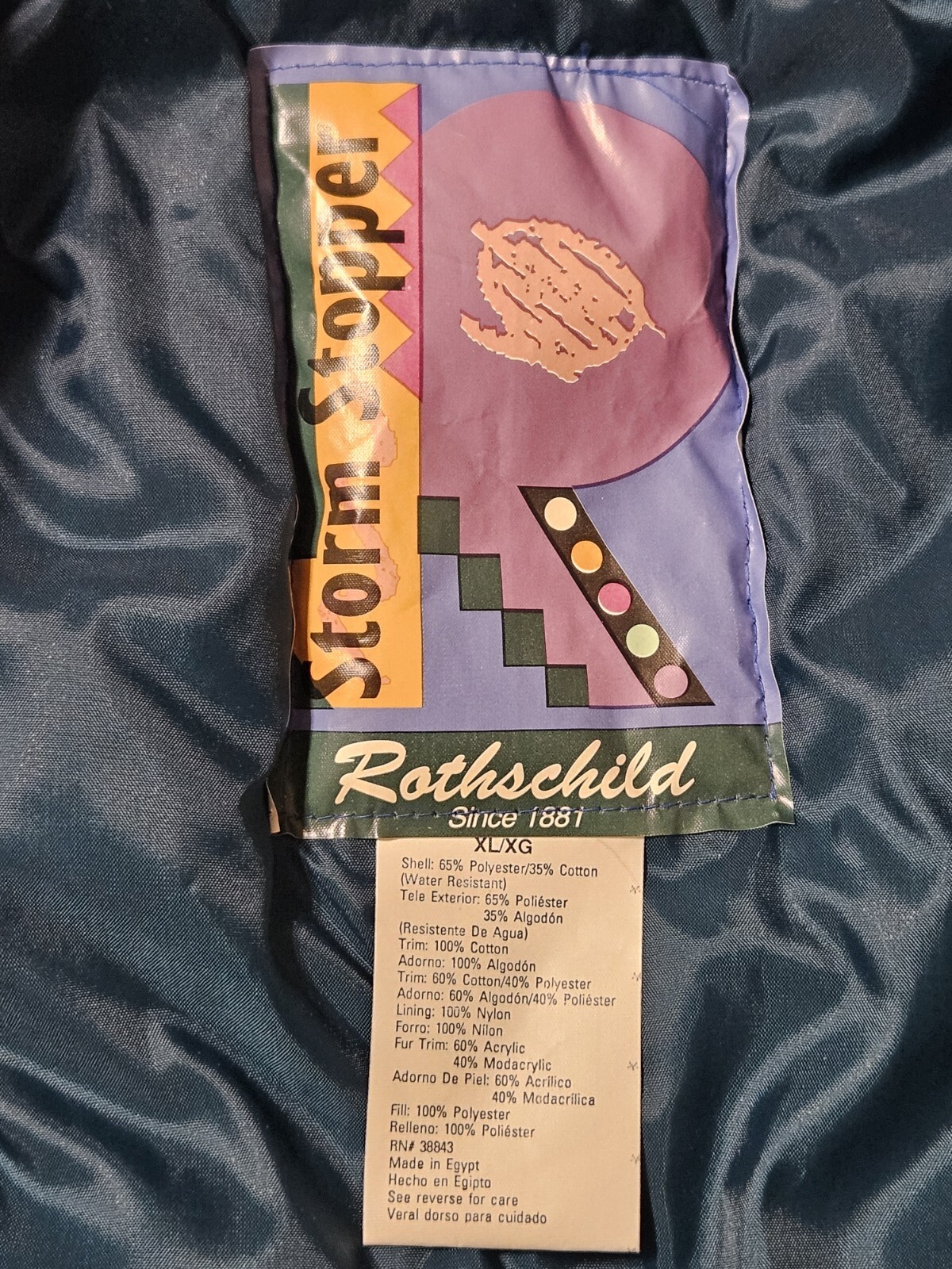 NOS Rothschild Storm Stopper Patchwork Puffer Coa… - image 8