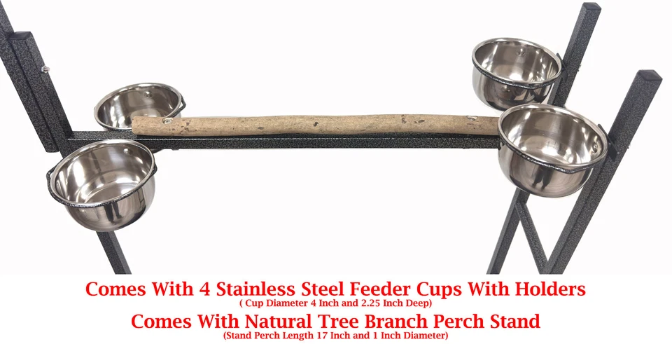 X-Grande Papagaio Pássaro Brincar Madeira Poleiro Brincar Ginástica Play Ground Escada Suporte - Imagem 4 de 4