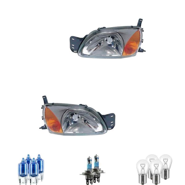 Halogen Scheinwerfer Set H4 FüR Ford Fiesta IV Kasten Inklusive Lampen-image