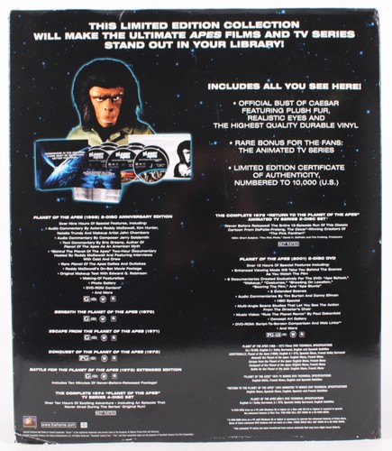 2006 Planet of the Apes LE Bust w/DVD Collections, Complete w/Original Box & CDs - Picture 4 of 11