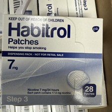 Habitrol 7mg 7 mg Step 3 Nicotine Transdermal Patches. 1 Box of 28. Exp 02/2027