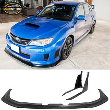 Fits 11-14 Subaru Wrx Sti Front Bumper Lip Spoiler Winglets Ikon V6 Style Pu