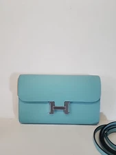 Hermes Epsom Constance Wallet To Go Bleu Atoll NO BOX