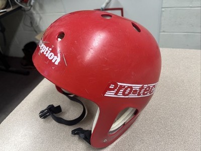 Vintage 80s Pro-tec Red Skate/watersports Helmet with Strap and Ventilation  | eBay