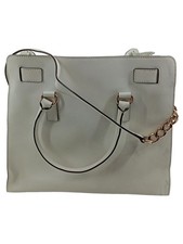 Michael Kors Borsa a Mano Donna Bianca Pelle Saffiano Oro