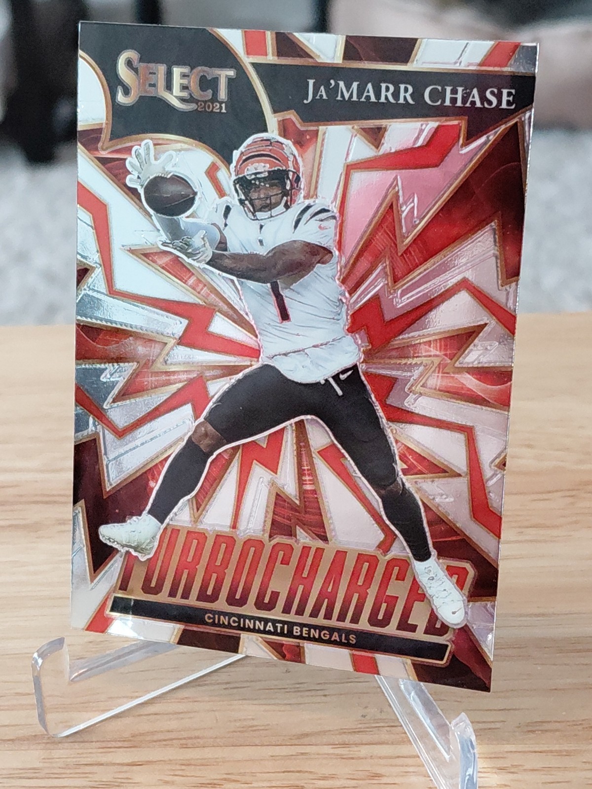 2021 Panini Select - Turbocharged Ja'Marr Chase #TUR-8 (RC) Cincinnati Bengals