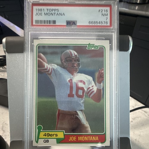 Topps 1981 Joe Montana Rookie #216 PSA 7 Graded Football Card 49ers