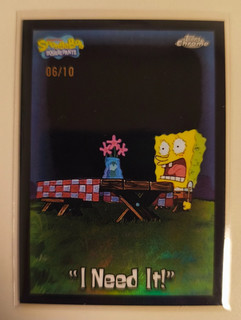 I NEED IT SpongeBob Squarepants#89 Black Refractor 6/10 2025 Topps Chrome No PSA