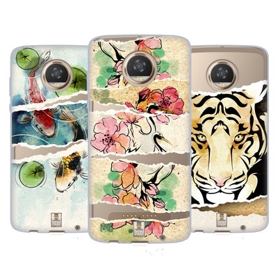 HEAD CASE DESIGNS RIPPED PAPER ART SOFT GEL CASE FOR MOTOROLA PHONES