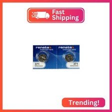 Renata 371 SR920SW Batteries - 1.55V Silver Oxide 371 Watch Battery (2 Count)
