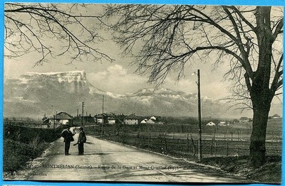 Postkarte: Montmélian - Route de la Gare et Mont Granier
