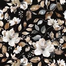 Wookmmy Vintage Dark Black Floral Peel and Stick Wallpaper Modern Botanical F...