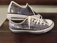 Converse Chuck Taylor Iridescent Sequin Low Top Womens 9.5
