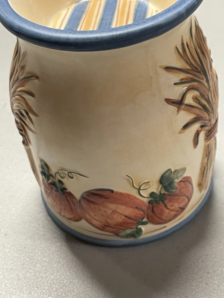 Yankee Candle Otoño Otoño Calabaza Rayas Doradas Cerámica Tealight Cera Quemador de Tarta Foto 4 de 4