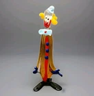 MCM Italian Mid Century Modern Murano Hand Blown Glass Clown Figurine 4.5"