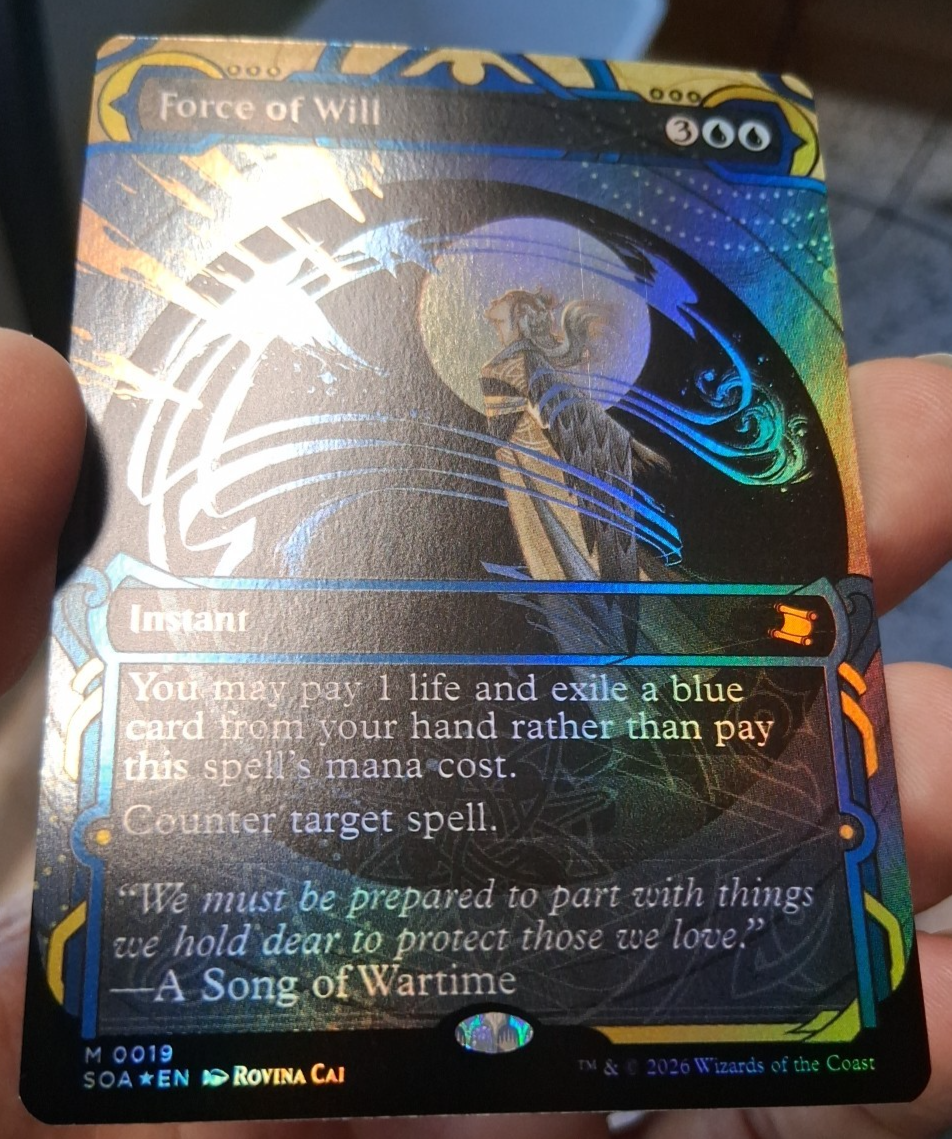 Force of Will 019 (Borderless Foil) ~ Secrets of Strixhaven MTG