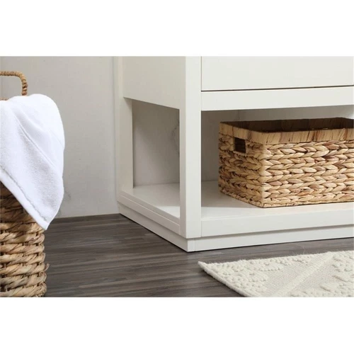 Elegant Decor Larkin 36" MDF Single Bathroom Vanity with Backsplash in White - Picture 5 of 8