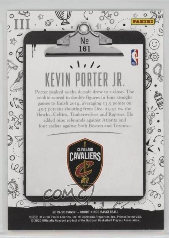 2019-20 Panini Court Kings Rookies III Kevin Porter Jr #161 Rookie RC - Image 2 of 2