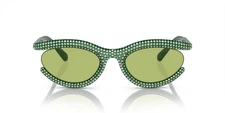 SWAROVSKI SK6006 103430 Green Light Green Flash Silver 54 mm Women's Sunglasses