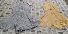 Abercrombie Kids 2x Cutout Rompers- Blue Striped Yellow Flowered Kids Size 9/10