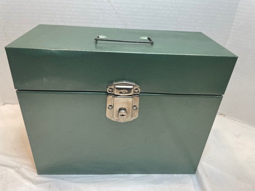 Vintage Excelsior Personal Metal Steel Storage Case Cabinet Box Green - No Key